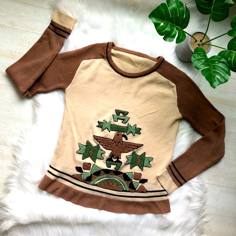 Southwestern Aztec Thunderbird Retro Vibe Sweater